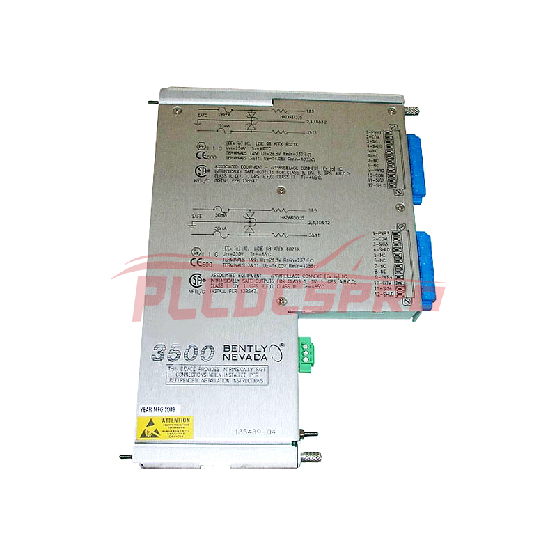 Bently Nevada 3500/42 135489-01 Barrier Proximitor I/O Module