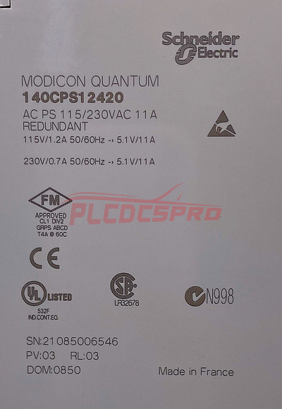 Schneider | 140CPS12420 | Mô-đun Nguồn Điện 115 V/230 V AC
