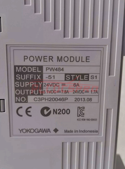 PW484-51 | Модул за захранване с 24V DC вход на Yokogawa