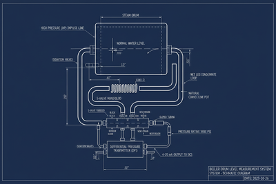 Differential Pressure Transmitter Commissioning for Boiler Drum Level Measurement