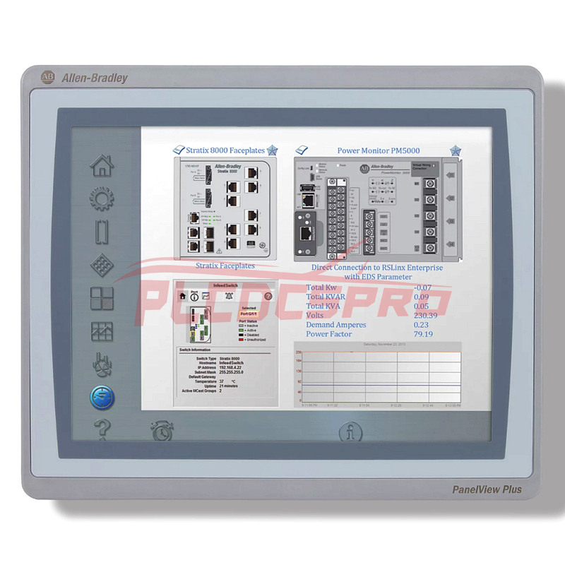 2711P-T12W21D8S | Allen Bradley | PanelView Plus 7 Color Touch 12"