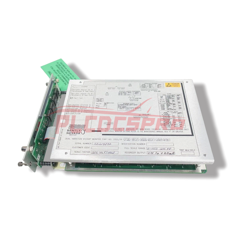 Bently Nevada 3300/16-12-01-02-00-00-00 İki Kanallı Titrəmə Monitoru