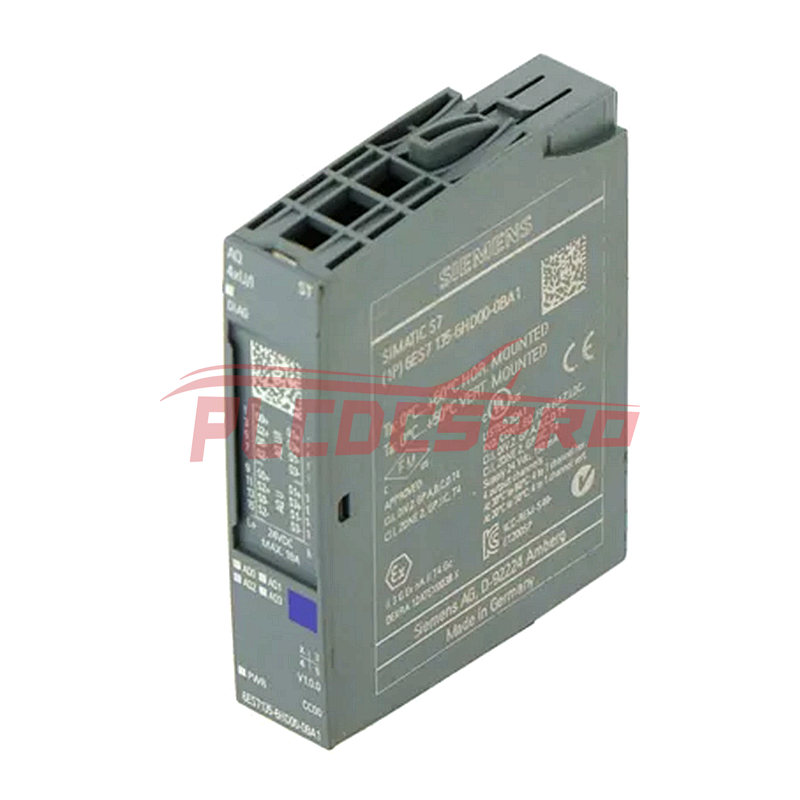 Siemens 6ES7135-6HD00-0BA1 SIMATIC ET 200SP analogās izejas modulis