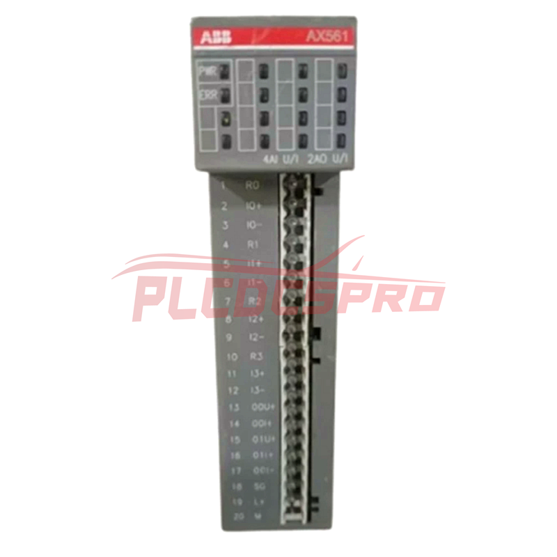 ABB 1TNE968902R1301 AX561 Analog I/O Module. 4 AI: U, I. 2 AO: U, I