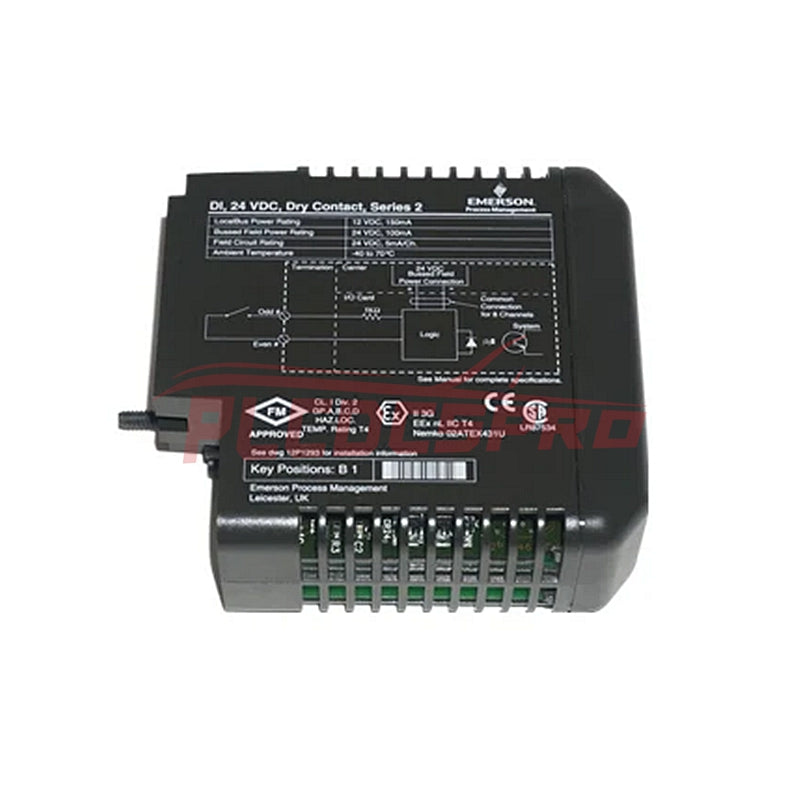 DeltaV KJ3201X1-BA1 Emerson Módulo de Entrada Discreta Rojo 12P2535X042