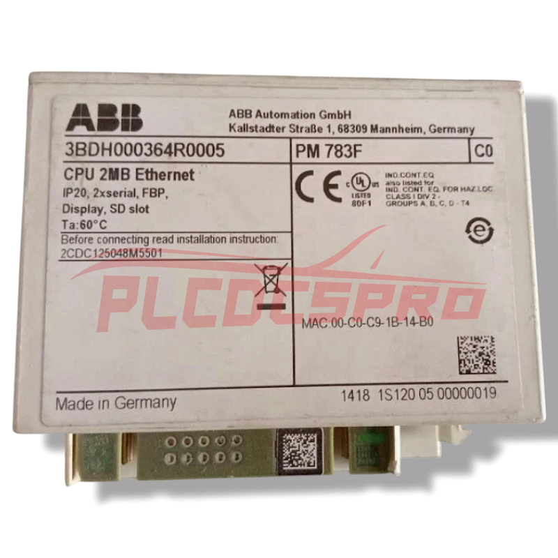 ABB PM 783 F 3BDH000364R0005 CPU Module